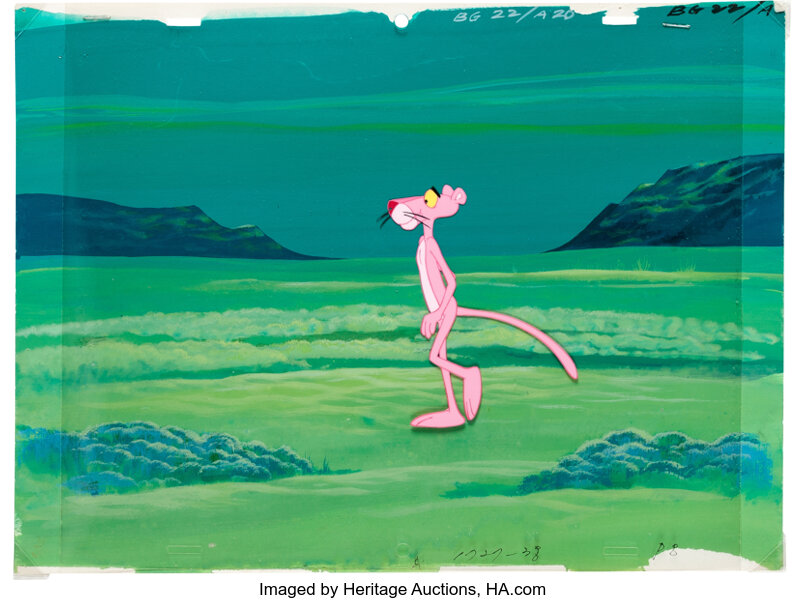 Pink Panther Publicity Drawing - ID: febpinkpanther9431