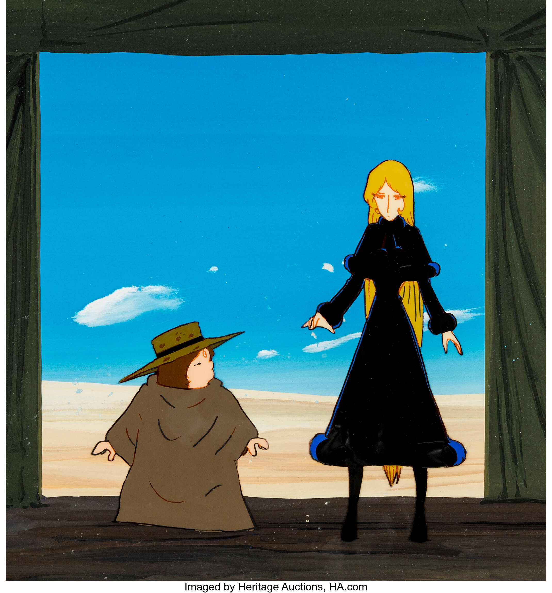 Galaxy Express 999 Maetel and Tetsuro Production Cel Setup with | Lot  #13665 | Heritage Auctions