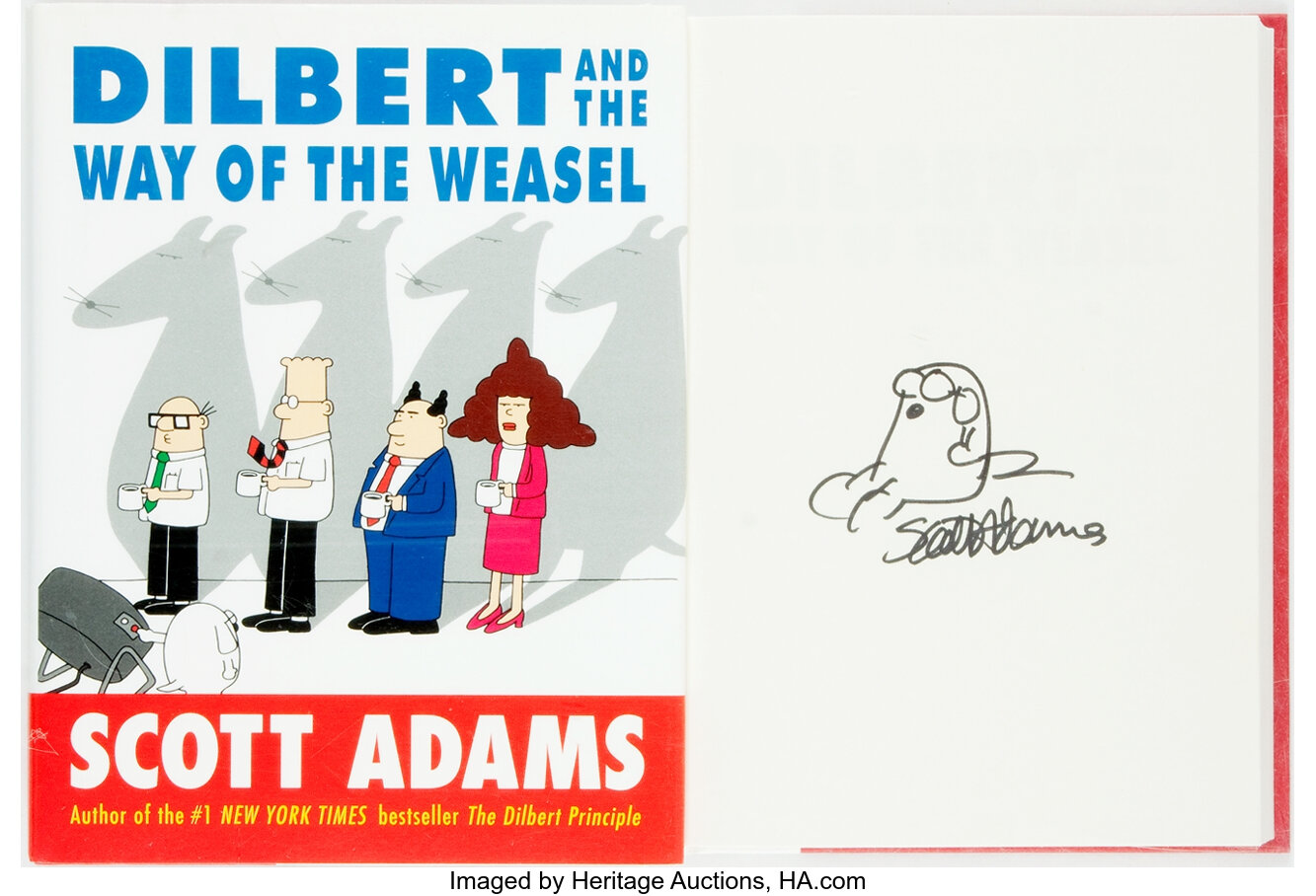 Scott Adams Signed With Original Drawing Dilbert And The Way Of Lot Heritage Auctions