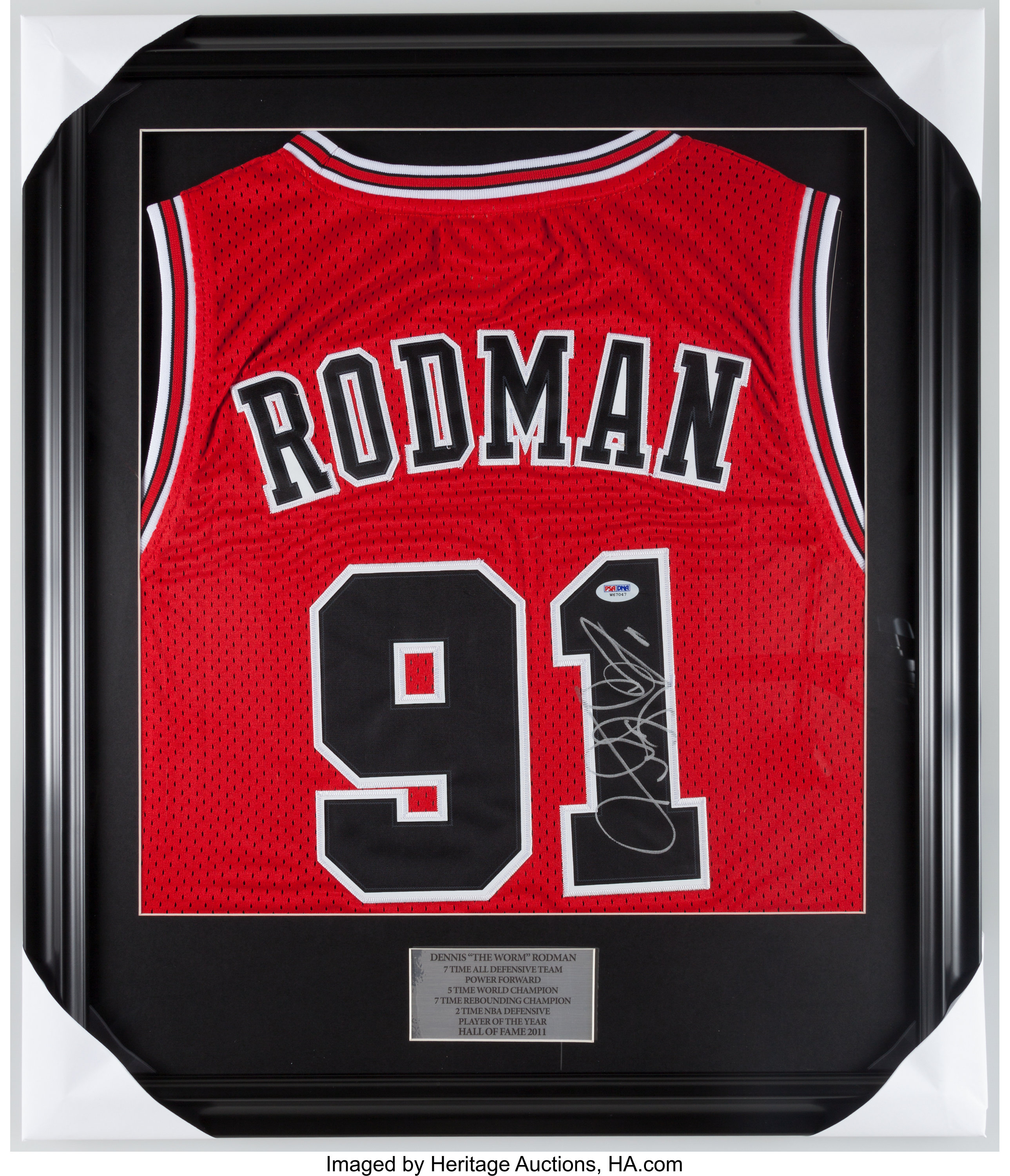 Dennis Rodman Signed Jersey. Basketball Collectibles Uniforms