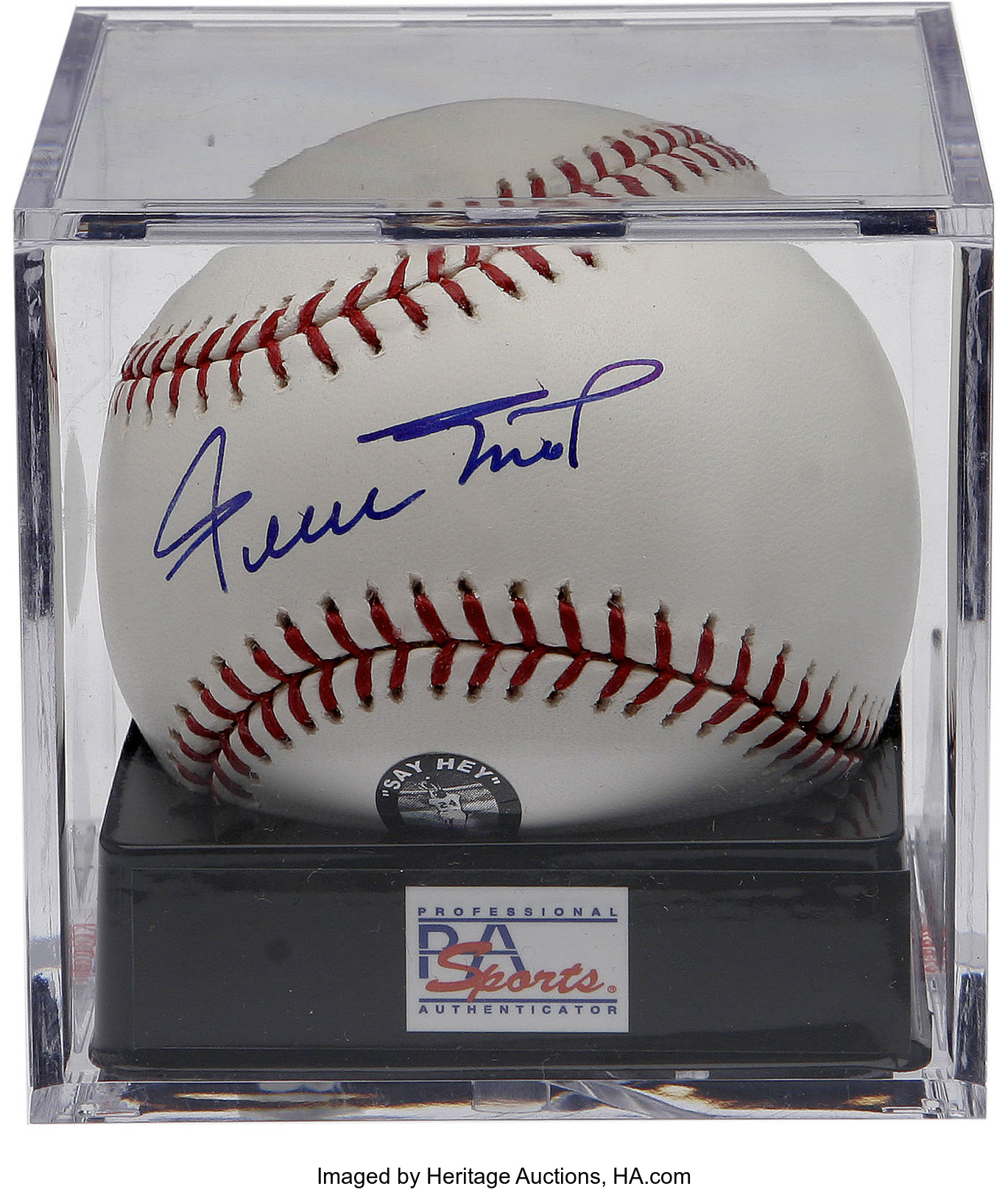 Lot - Willie Mays Autographed Baseball PSA/DNA