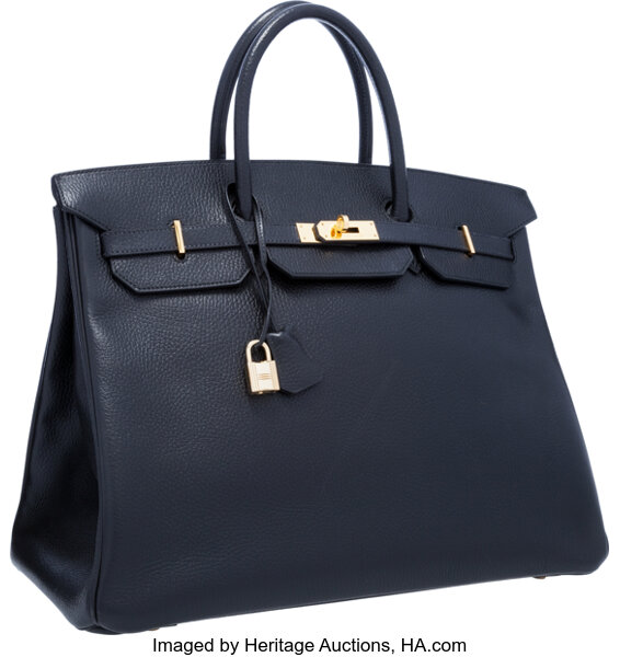 Hermes Birkin 40 Black Ardennes Leather with Gold Hardware