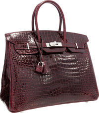 Braise Shiny Porosus Crocodile Mini Kelly 20 Gold Hardware, 2021, Handbags  & Accessories, 2023