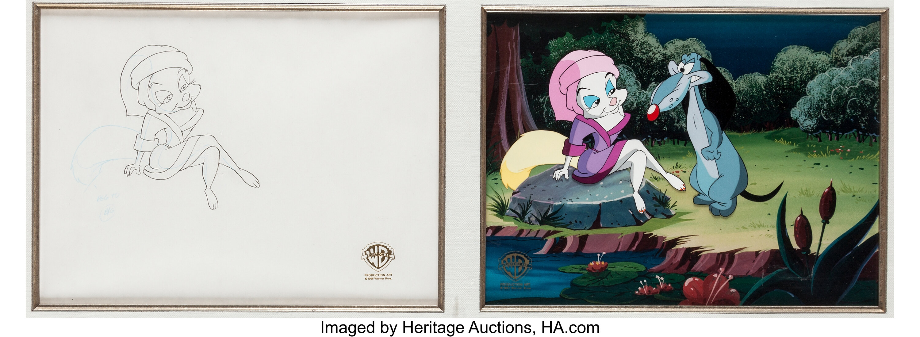 Tiny Toon Adventures Minerva Mink and Newt Production Cel Animation | Lot  #14636 | Heritage Auctions