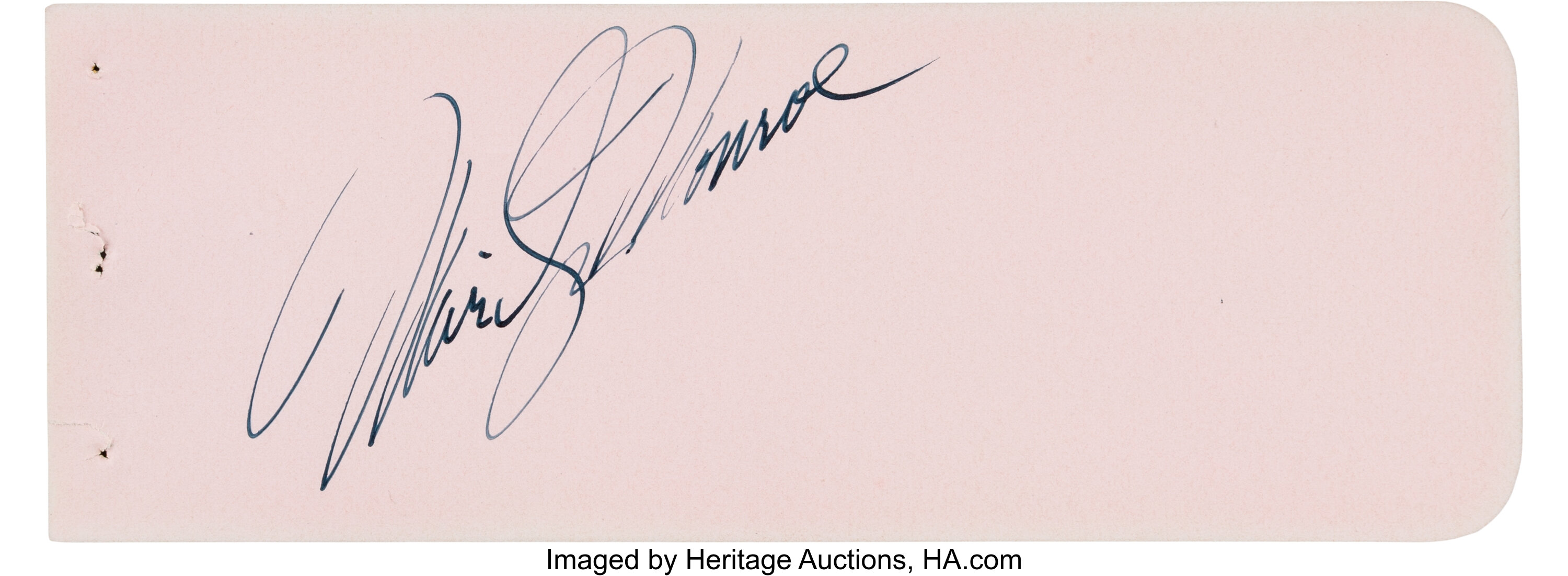 marilyn monroe autograph