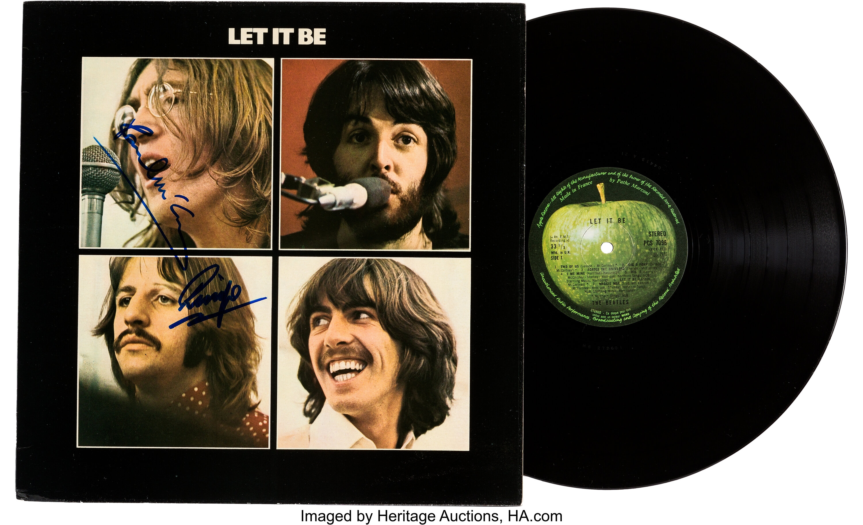 Beatles - Paul McCartney and Ringo Starr Signed Let It Be Album