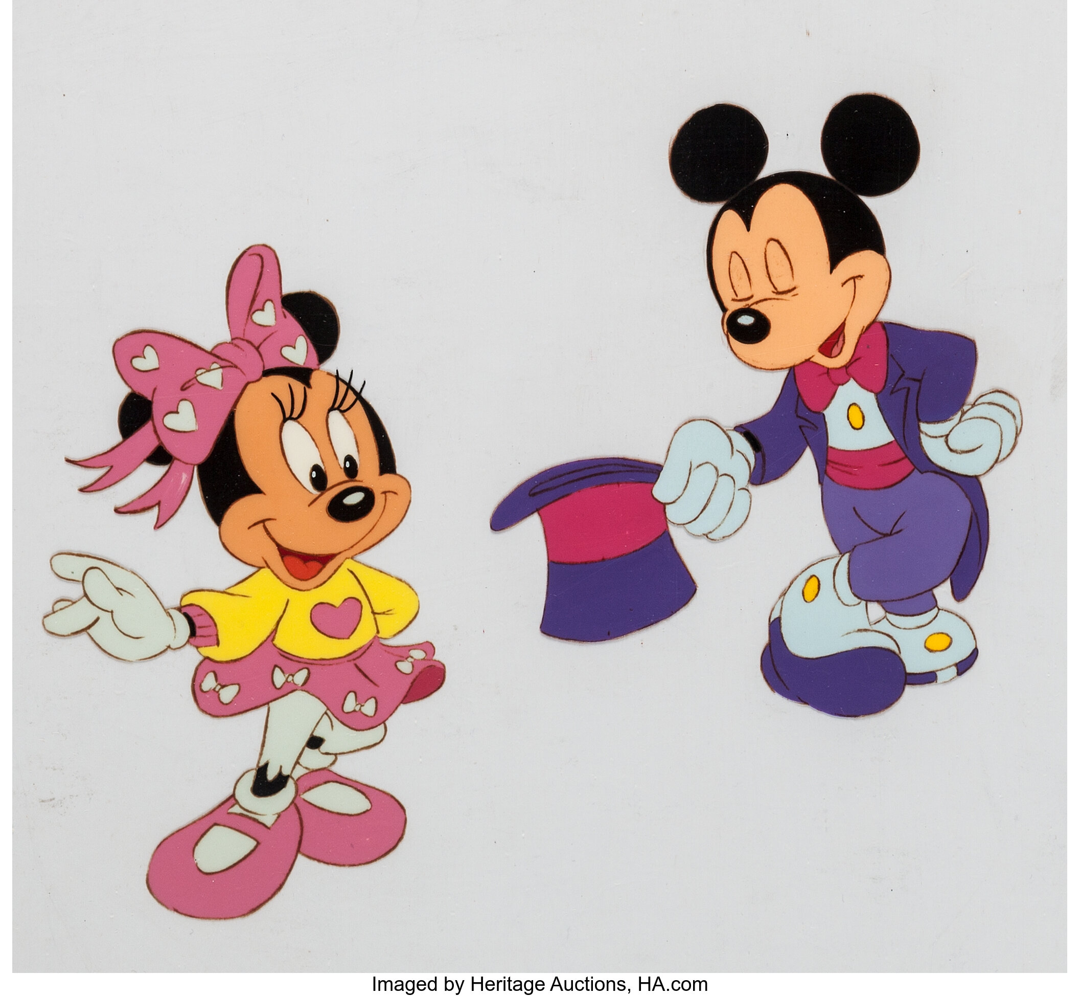 Mickey Mouse and Minnie Mouse Television Commercial Production Cel