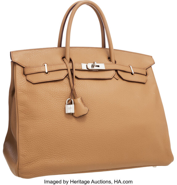 Sold at Auction: Hermes Birkin Bag 40 CM in Orange w Original Box