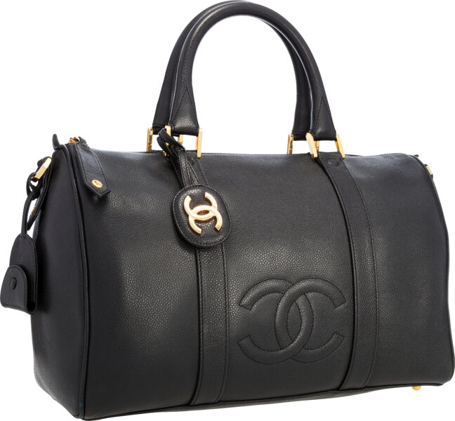 Chanel Black Caviar Vintage Boston Bag Chanel