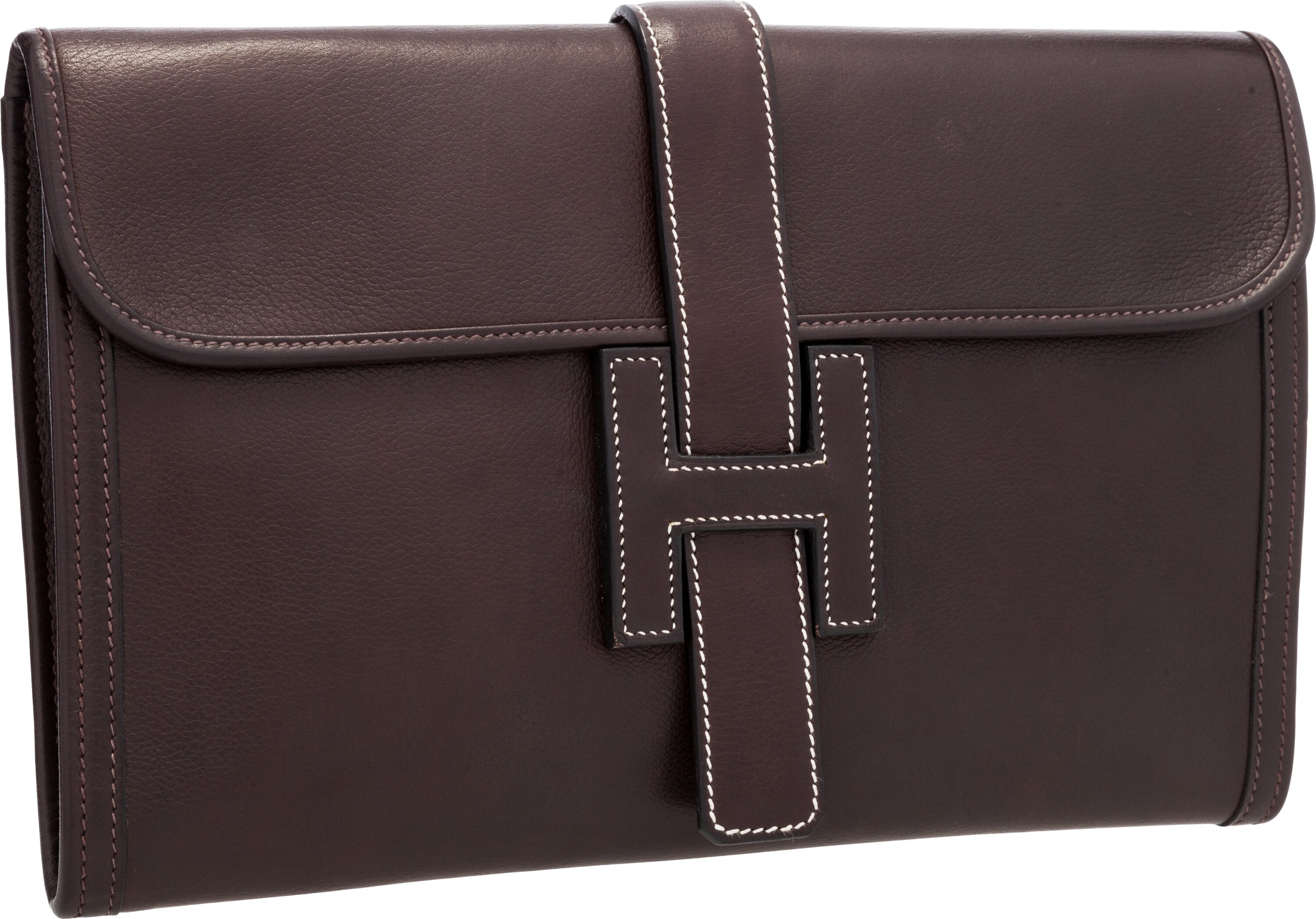 Sold at Auction: A HERMES JIGE CLUTCH BAG