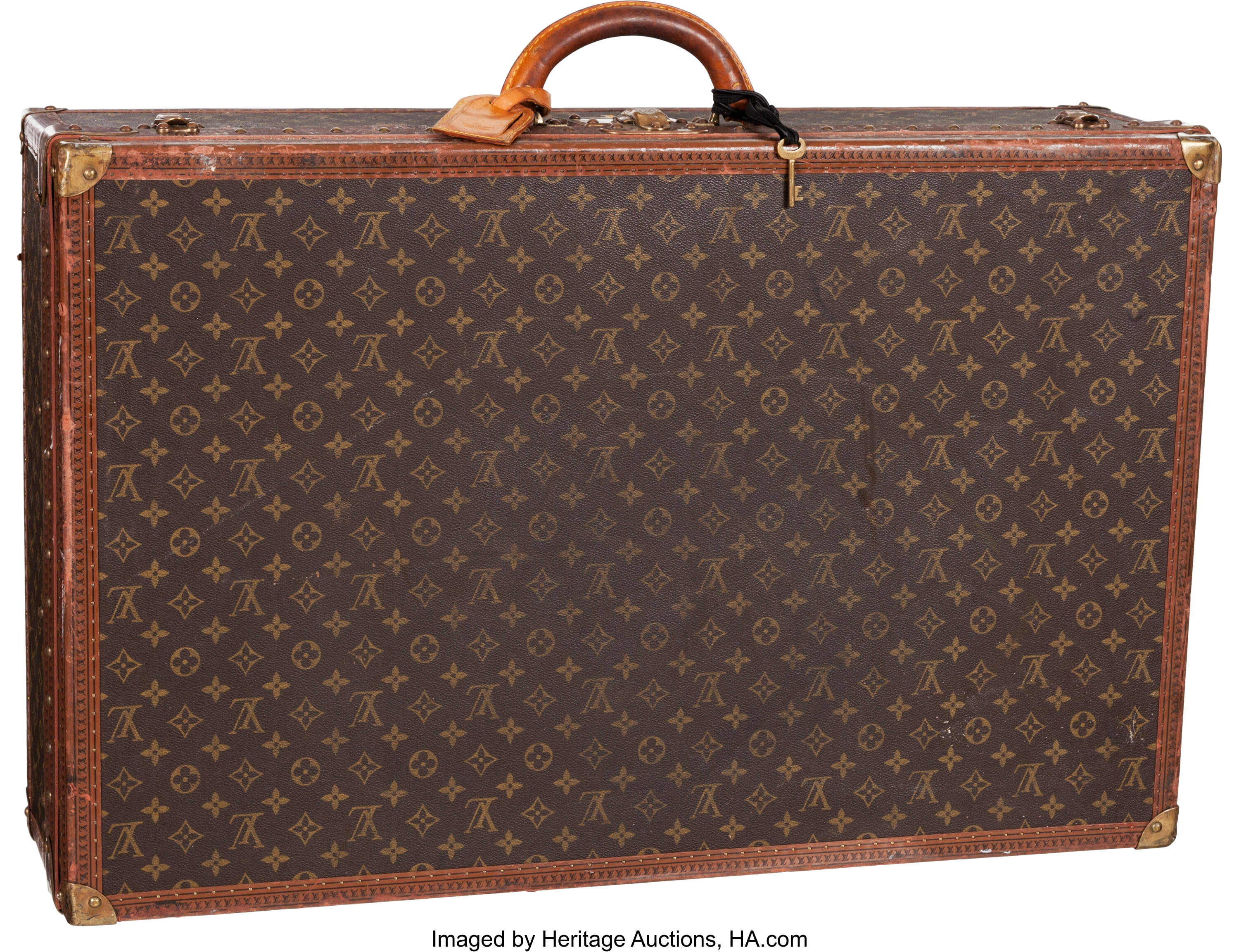 Louis Vuitton Suitcase Alzer 80 Monogrammed With Its Key 