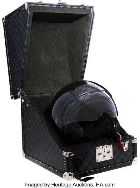 Louis Vuitton Limited Edition Damier Graphite Motorcycle Helmet &, Lot  #58314