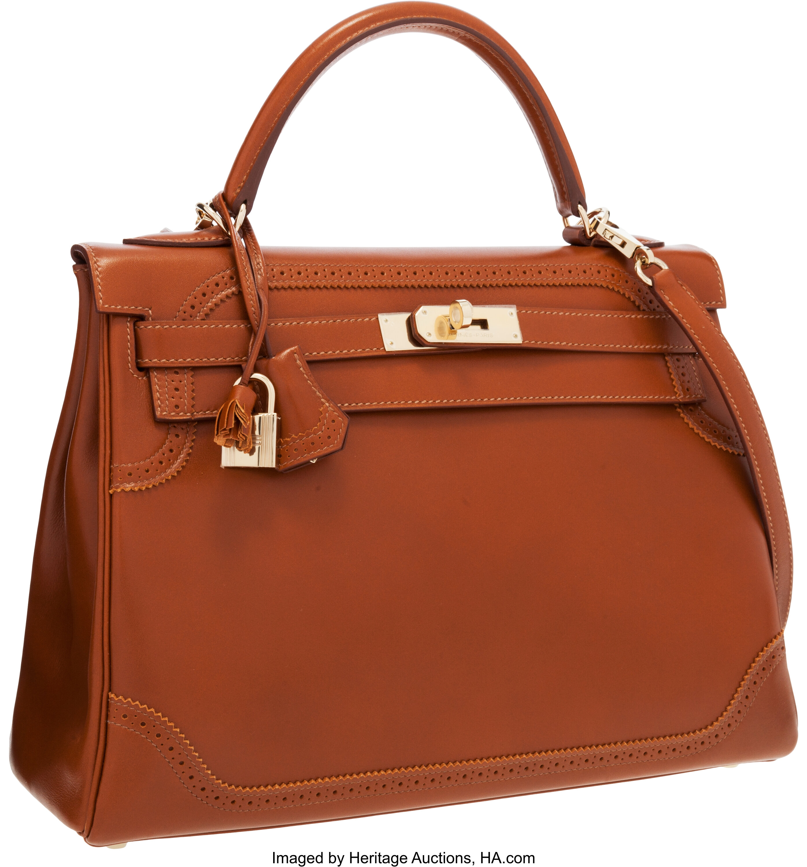 Hermes Limited Edition 32cm Fauve Tadelakt Leather Retourne | Lot ...