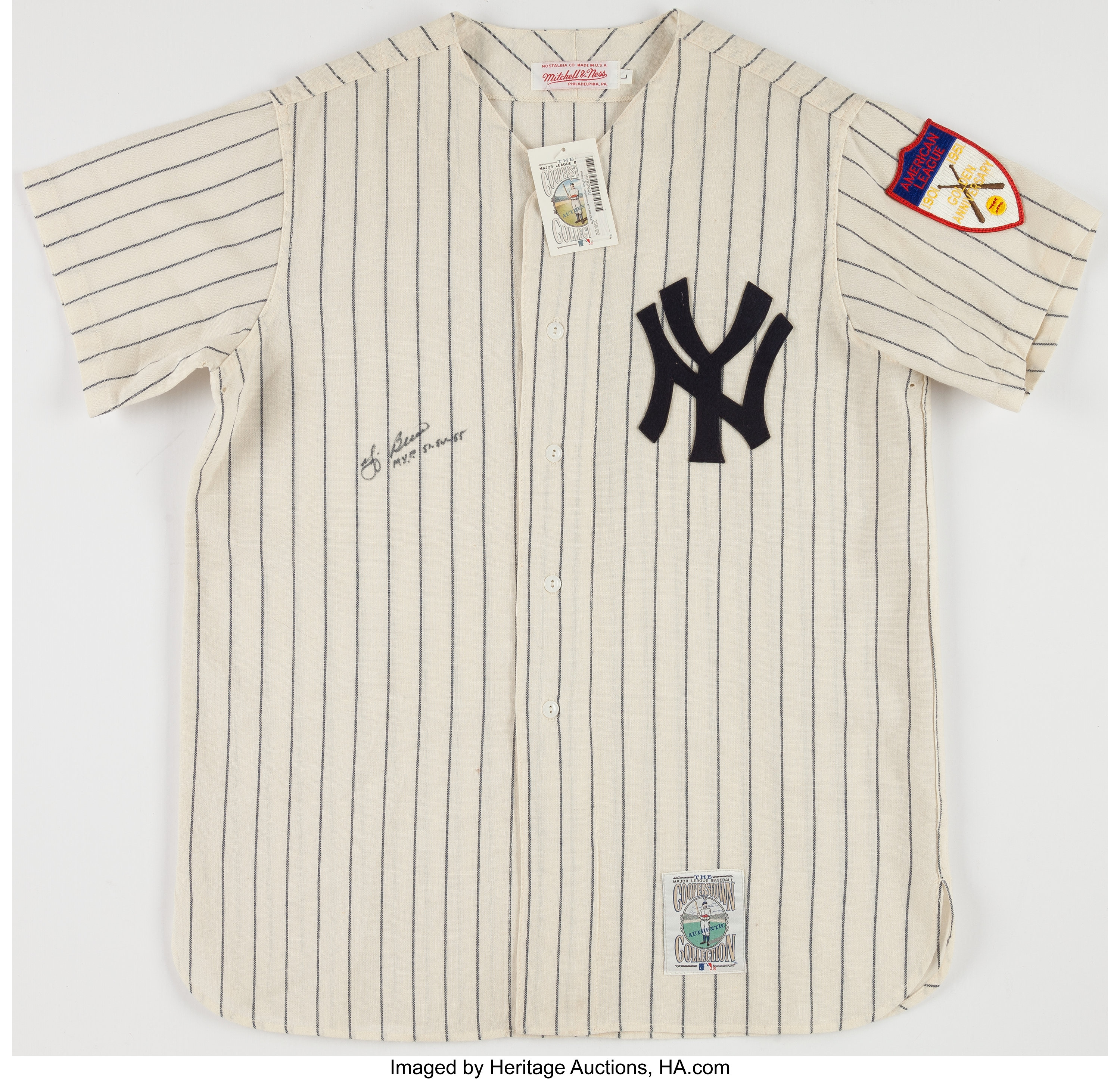 Yogi Berra Signed New York Yankees Jersey. Baseball Collectibles, Lot  #42063