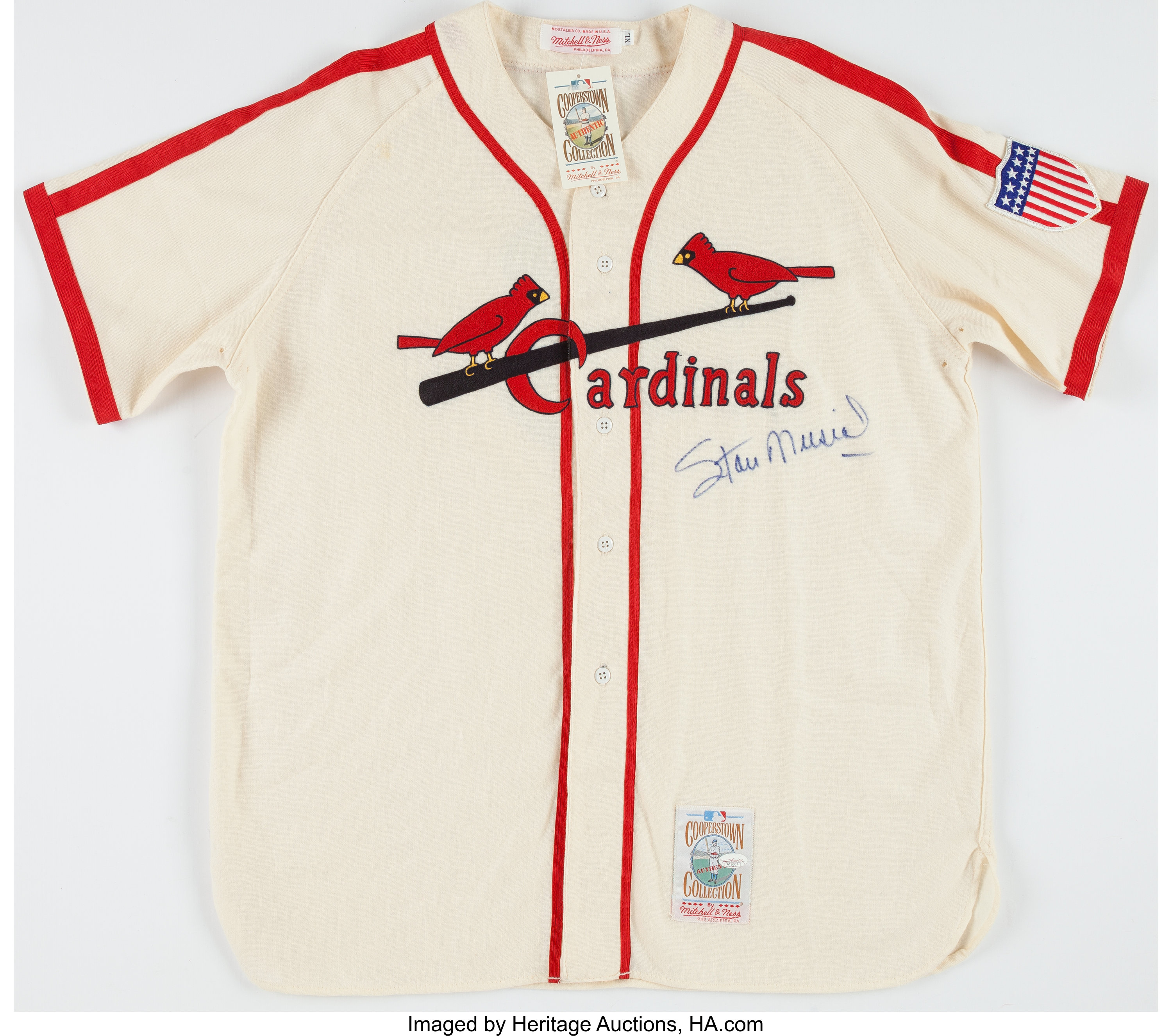 Stan Musial Signed St. Louis Cardinals Jersey. Baseball