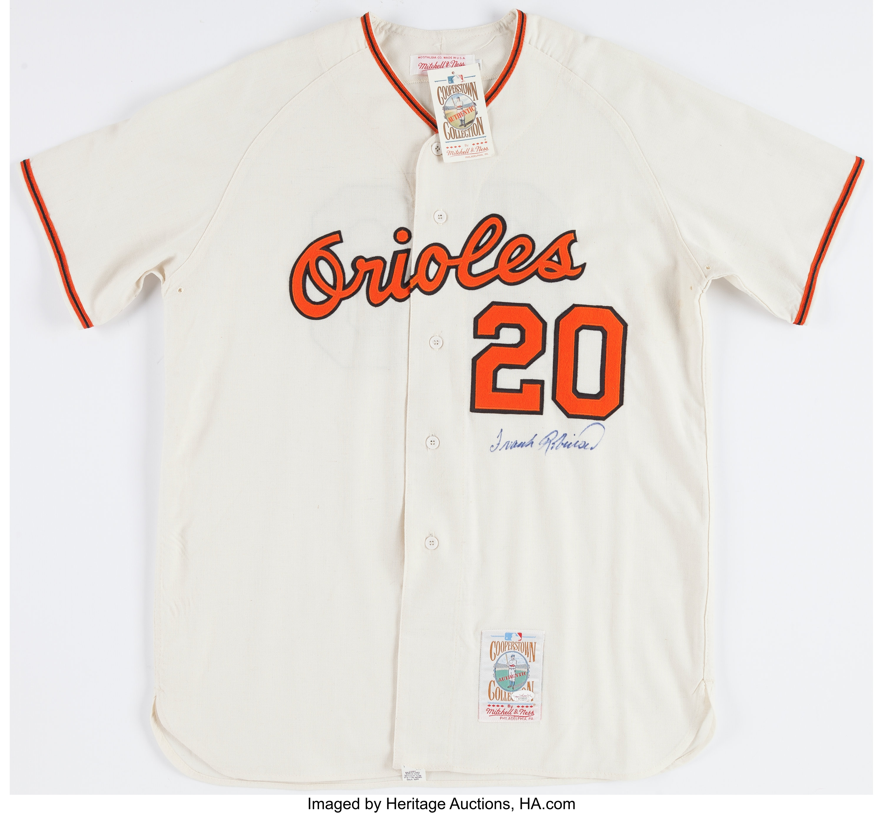 Frank Robinson Signed Heavily Inscribed Stats Baltimore Orioles Jersey —  Showpieces Sports