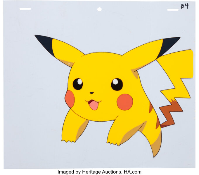 Pokemon Pikachu Production Cel And Drawing Animation Art