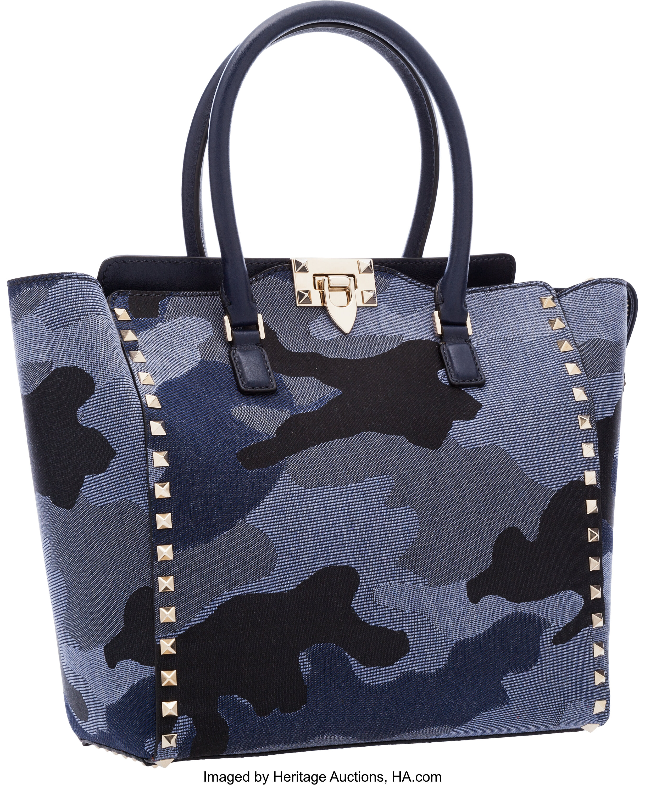 Luxury backpack - Black camouflage Valentino backpack rockstud