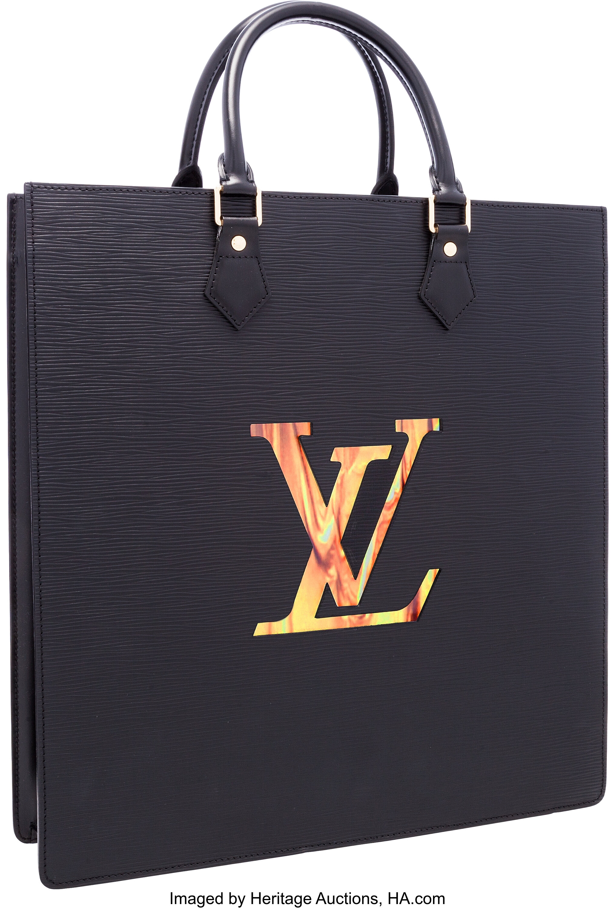 Louis Vuitton Black Limited Edition Epi Leather Fusion Tote With LCD Screen  By Fabrizio Plessi Limited Edition Available For Immediate Sale At Sotheby's