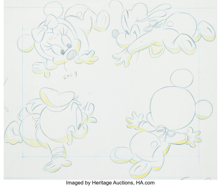 Baby Mickey Mouse And Friends Tv Commercial Production Drawing Lot 125 Heritage Auctions