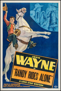 Randy Rides Alone (Monogram, 1935). Stock One Sheet (27" X 41"). Western