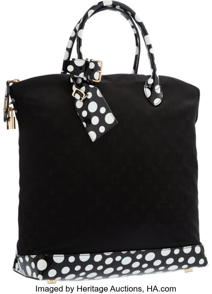 LOUIS VUITTON  BROWN AND WHITE LIMITED EDITION KUSAMA MONOGRAM