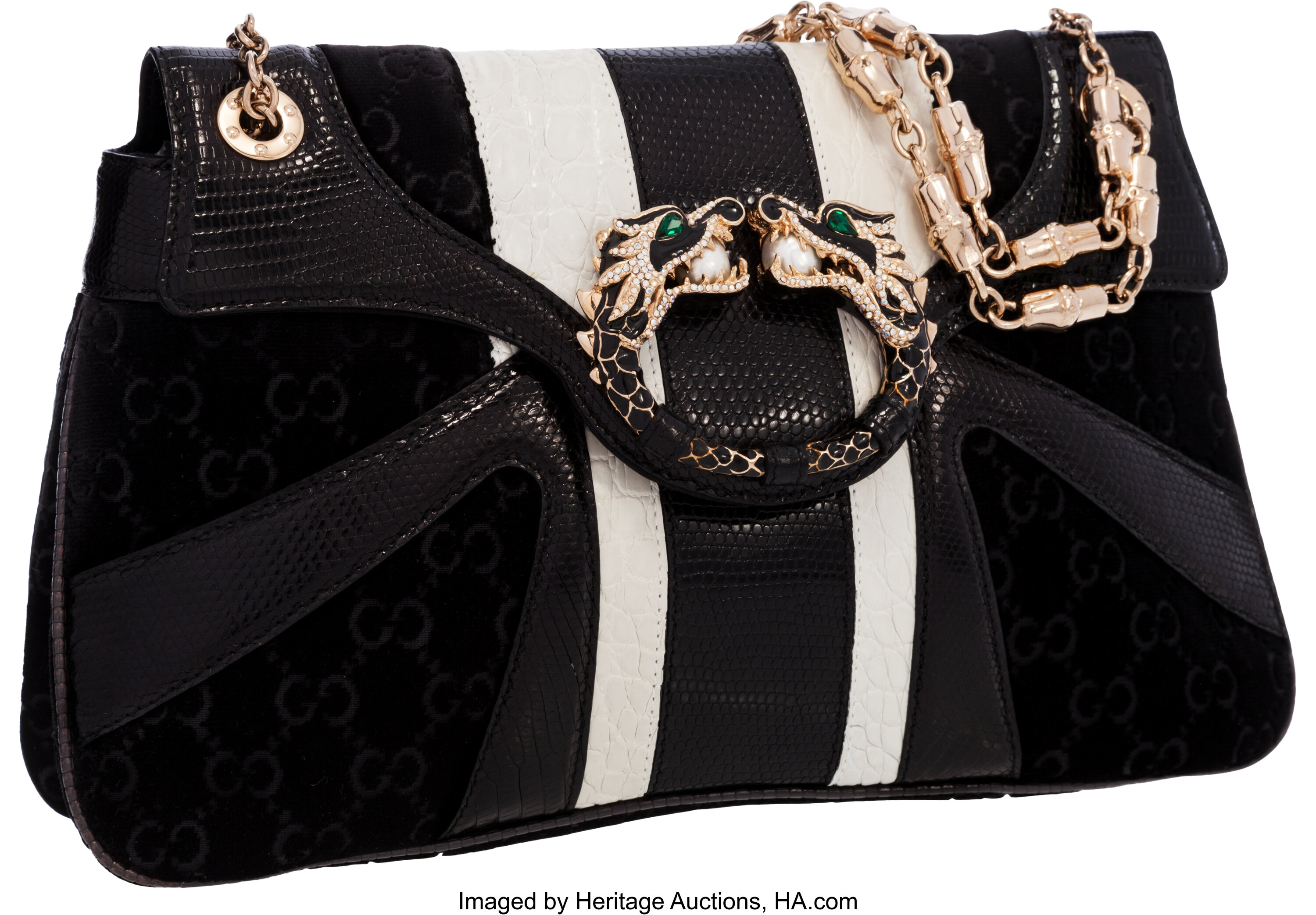 Gucci Limited Edition Biege/Ebony GG Canvas Tom Ford Dragon Shoulder Bag -  Yoogi's Closet