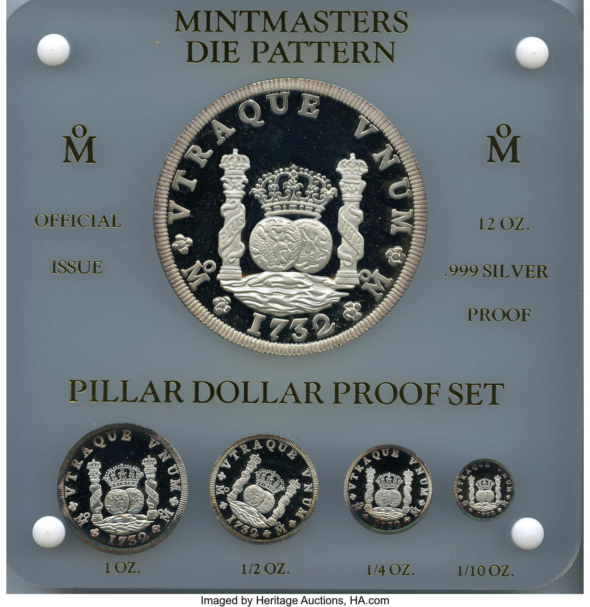 Mexico: Pillar Dollar Commemorative Proof Set 1732 (Issued in