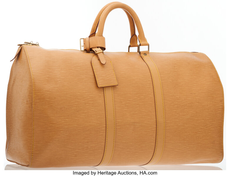 Vintage Louis Vuitton Keepall 45 Brown EPI Leather Travel Bag
