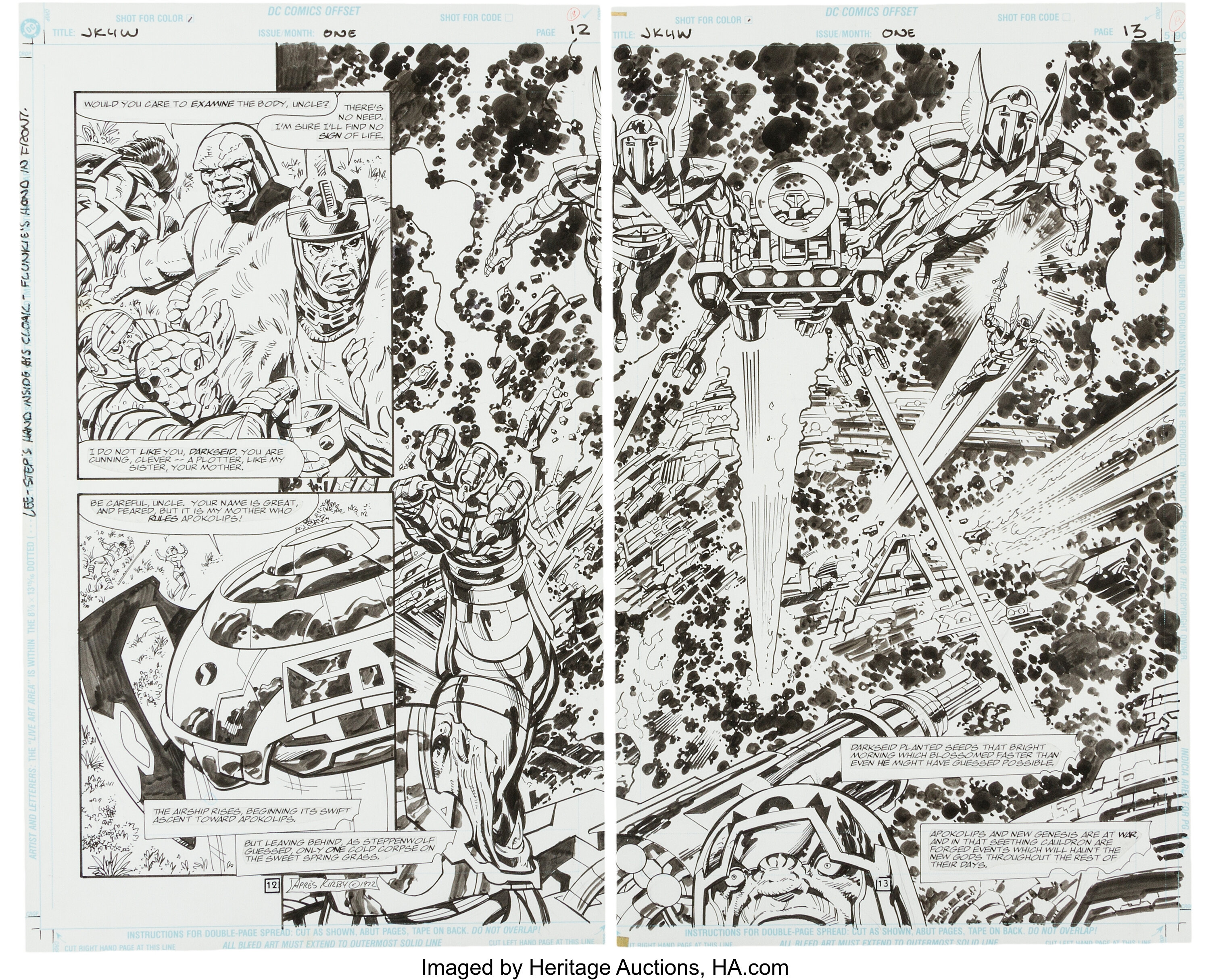 John Byrne Jack Kirby's Fourth World #1 Splash Double-Page Spread | Lot  #13904 | Heritage Auctions