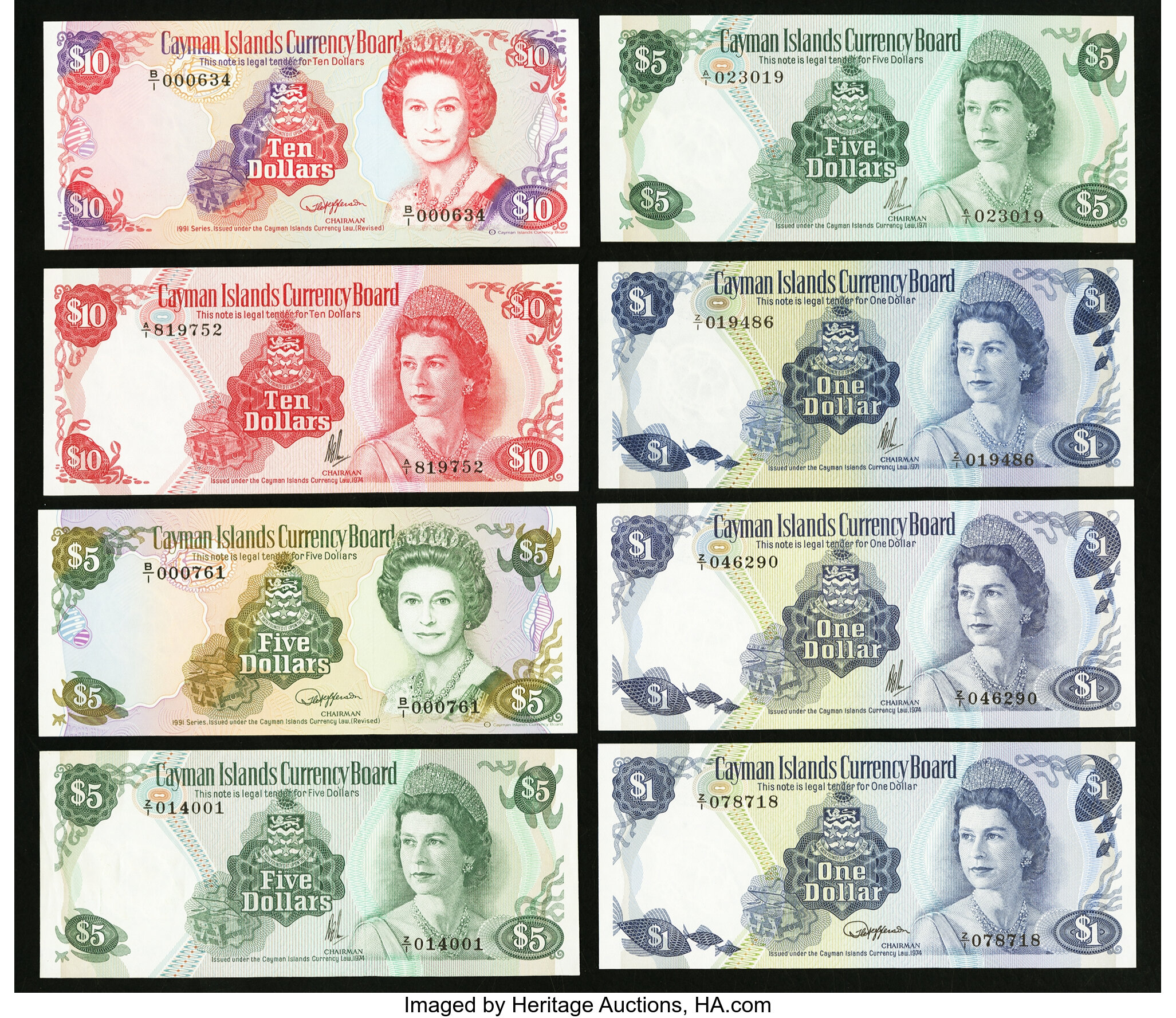 Cayman Islands Cayman Islands Currency Board.. ... (Total: 8 notes ...