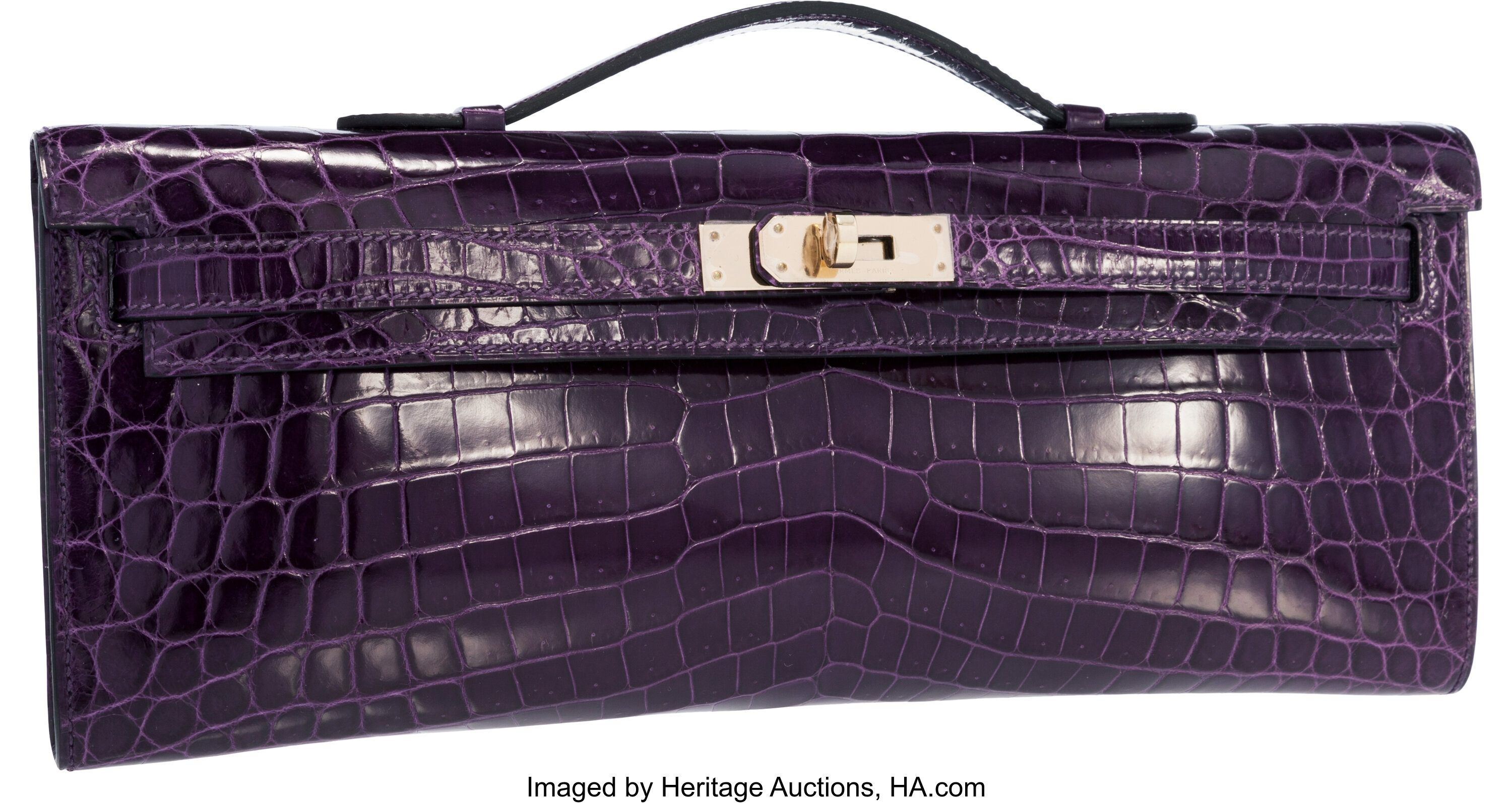 Kelly Pochette Alligator Amethyst