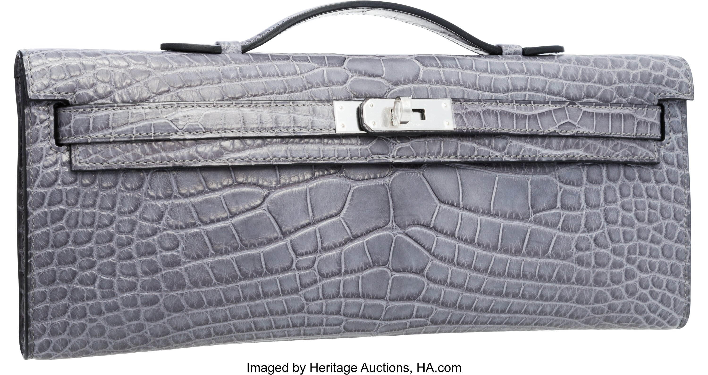 Sold at Auction: Hermes Kelly Cut Bag, Gris Paris Grey Matte