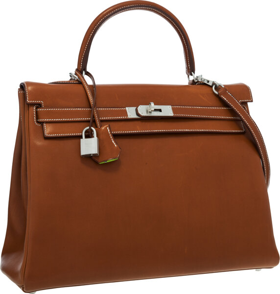 Hermes Limited Edition 35cm Fauve Veau Doblis Suede & Natural