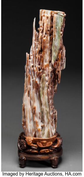 Ornate Petrified Wood Sculpture fossils paleobotany plants agatized petrified wood natogyi mandalay division