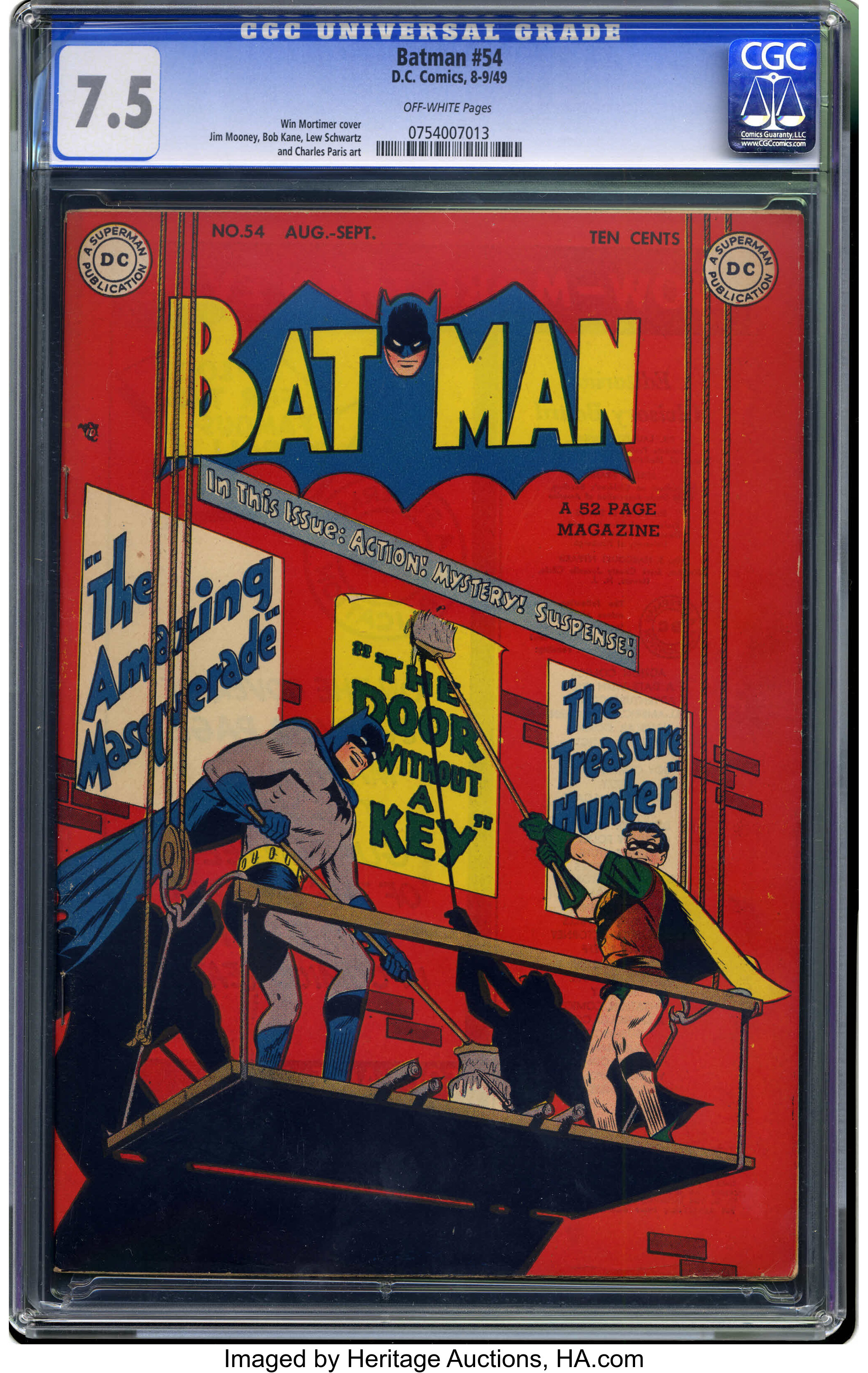 Batman #54 (DC, 1949) CGC VF Off-white pages. This issue's | Lot #1061  | Heritage Auctions