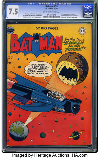 Batman #59 (DC, 1950) CGC VF Off-white to white pages. Here's | Lot  #1066 | Heritage Auctions