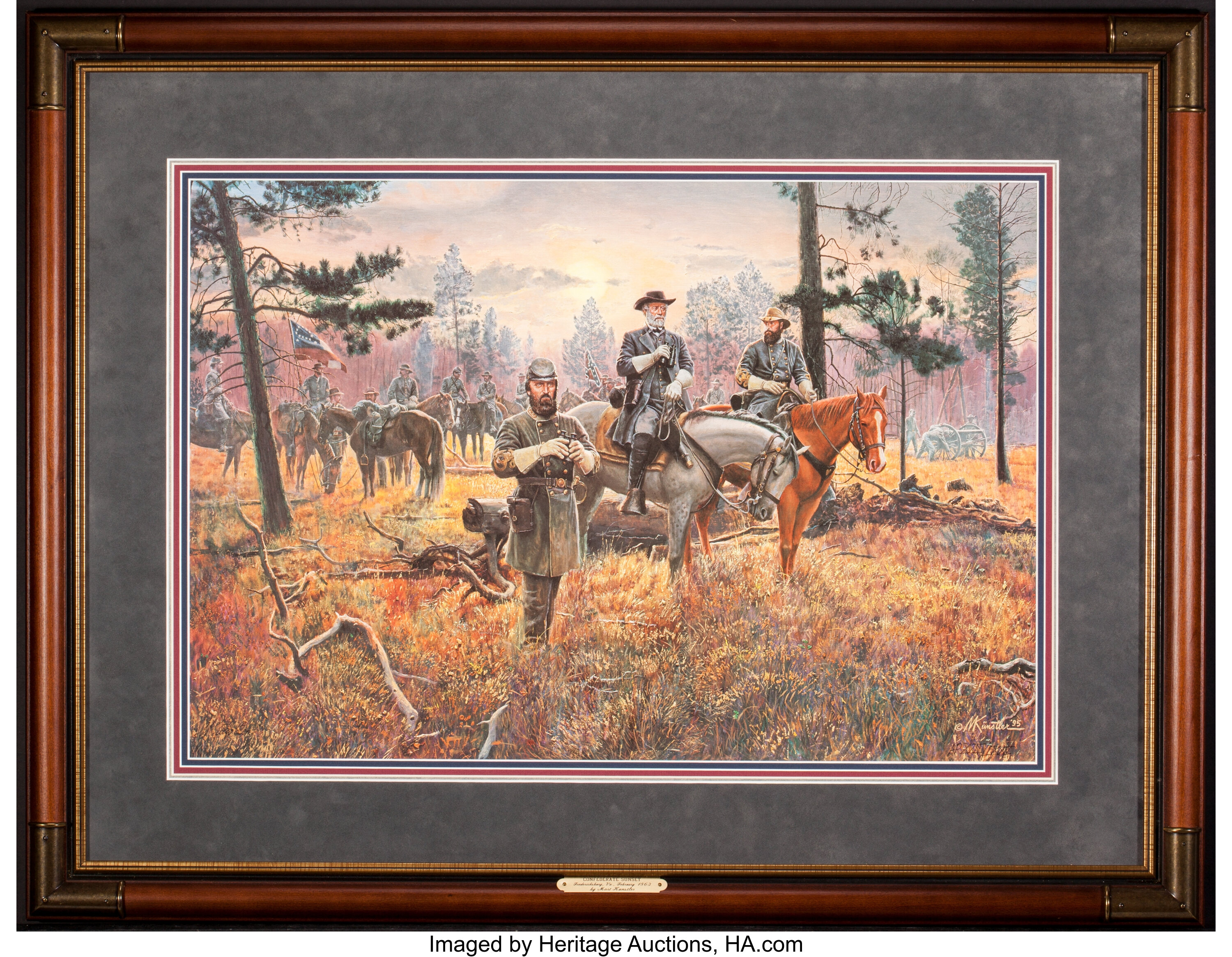 Mort Künstler. Confederate Sunset (1995). 27 x 18. Print on paper ...