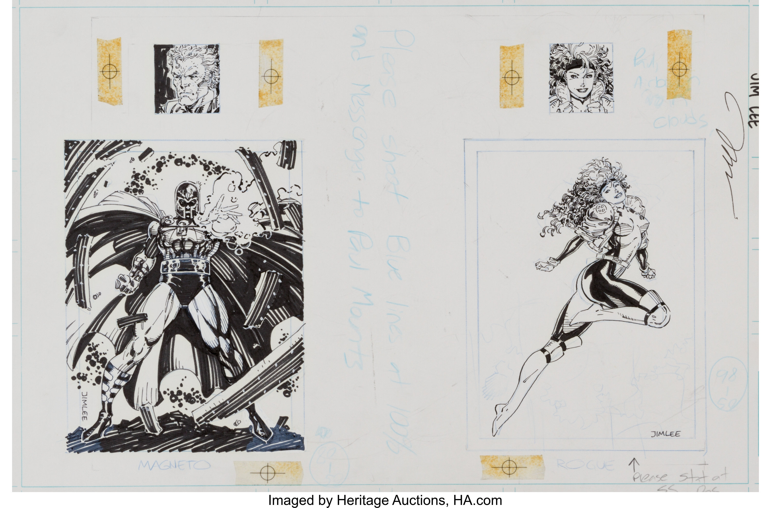 Jim Lee X-Men Trading Cards Series I - Magneto/Rogue Original Art | Lot  #92256 | Heritage Auctions