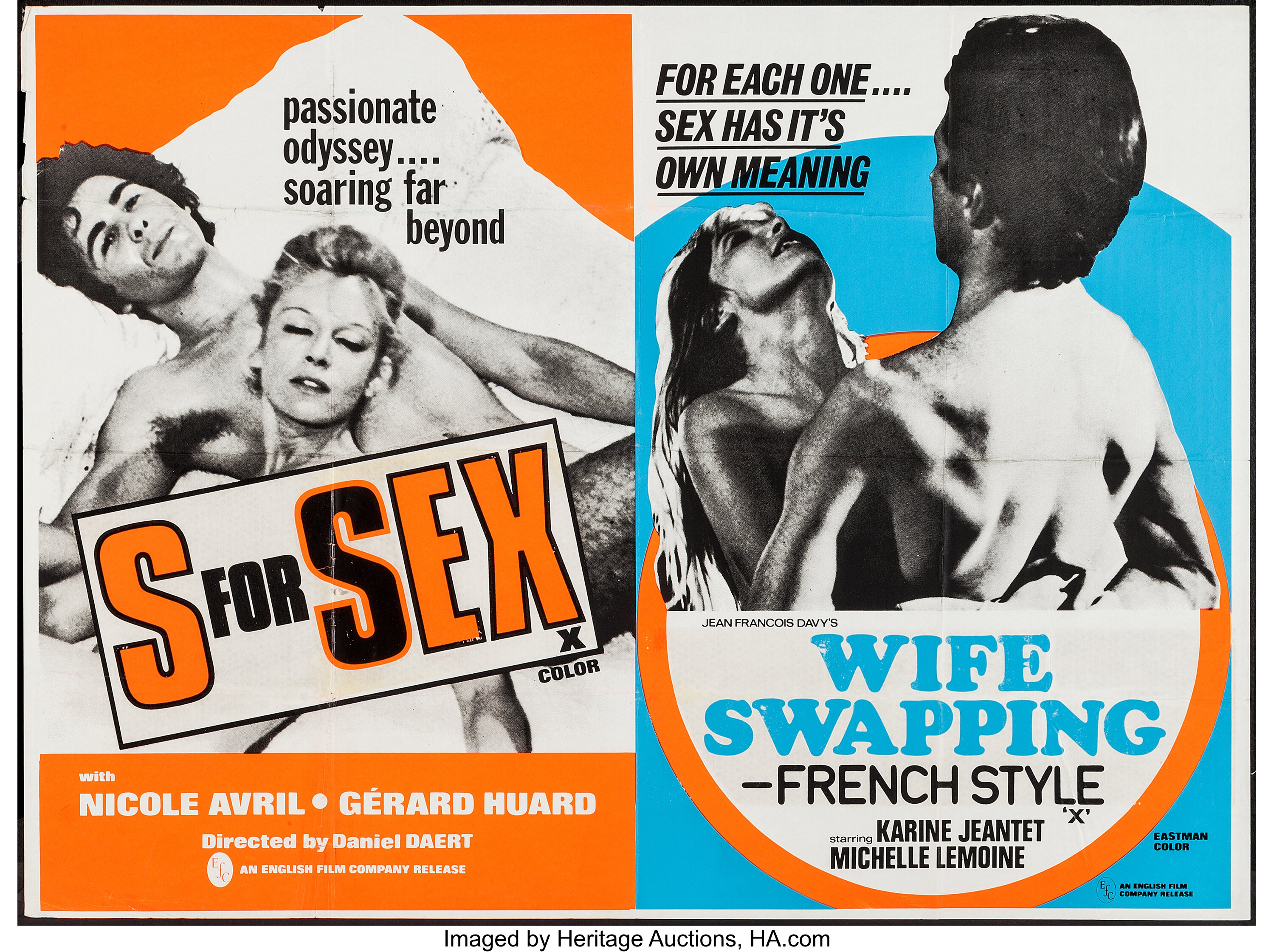 S for Sex/Wife Swapping (English Films, Inc., 1970s). Day-Glo | Lot #55367  | Heritage Auctions