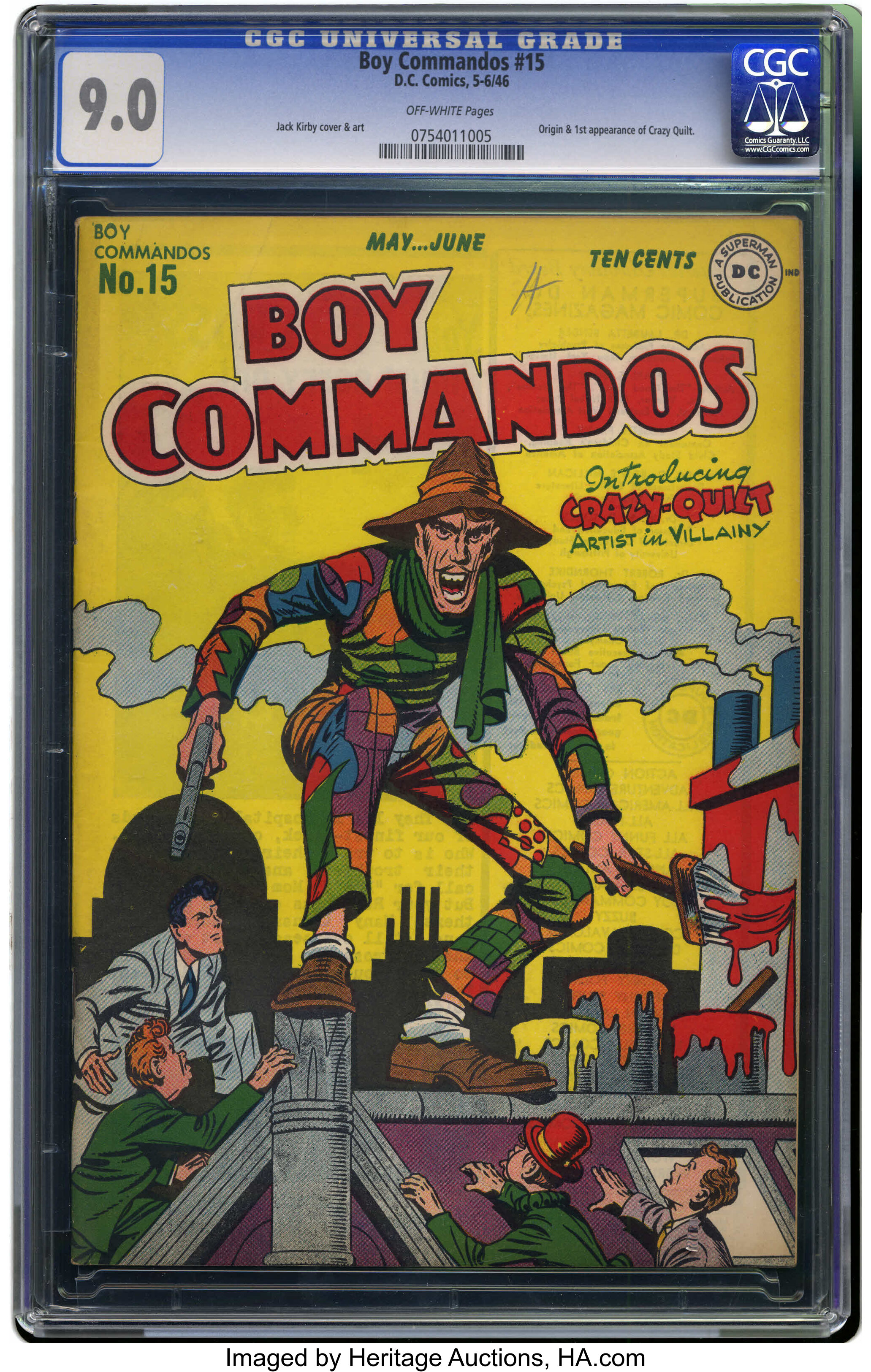 Boy Commandos #15 (DC, 1946) CGC VF/NM  Off-white pages. The | Lot #1113  | Heritage Auctions