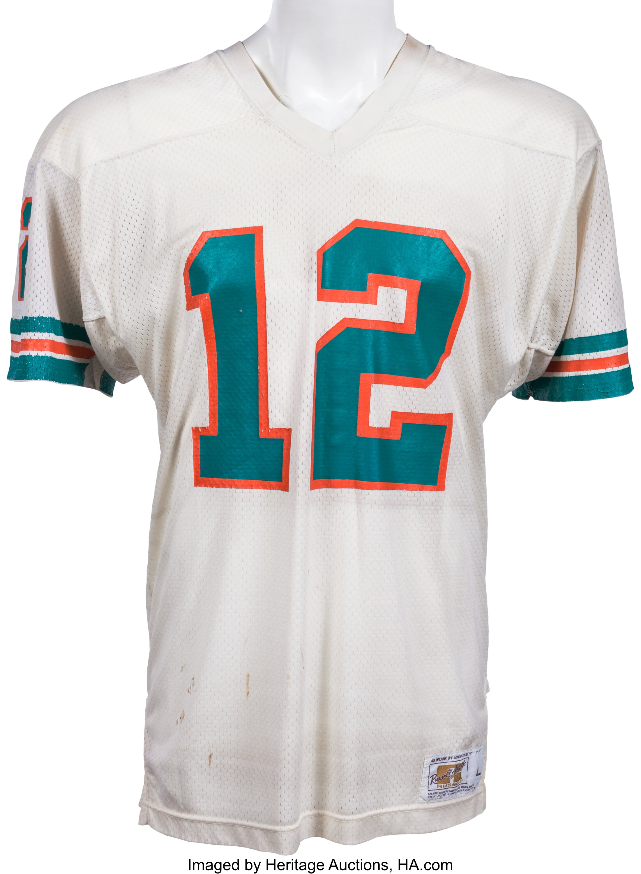 1978-80 Bob Griese Game Worn Miami Dolphins Jersey, MEARS A10., Lot  #82077