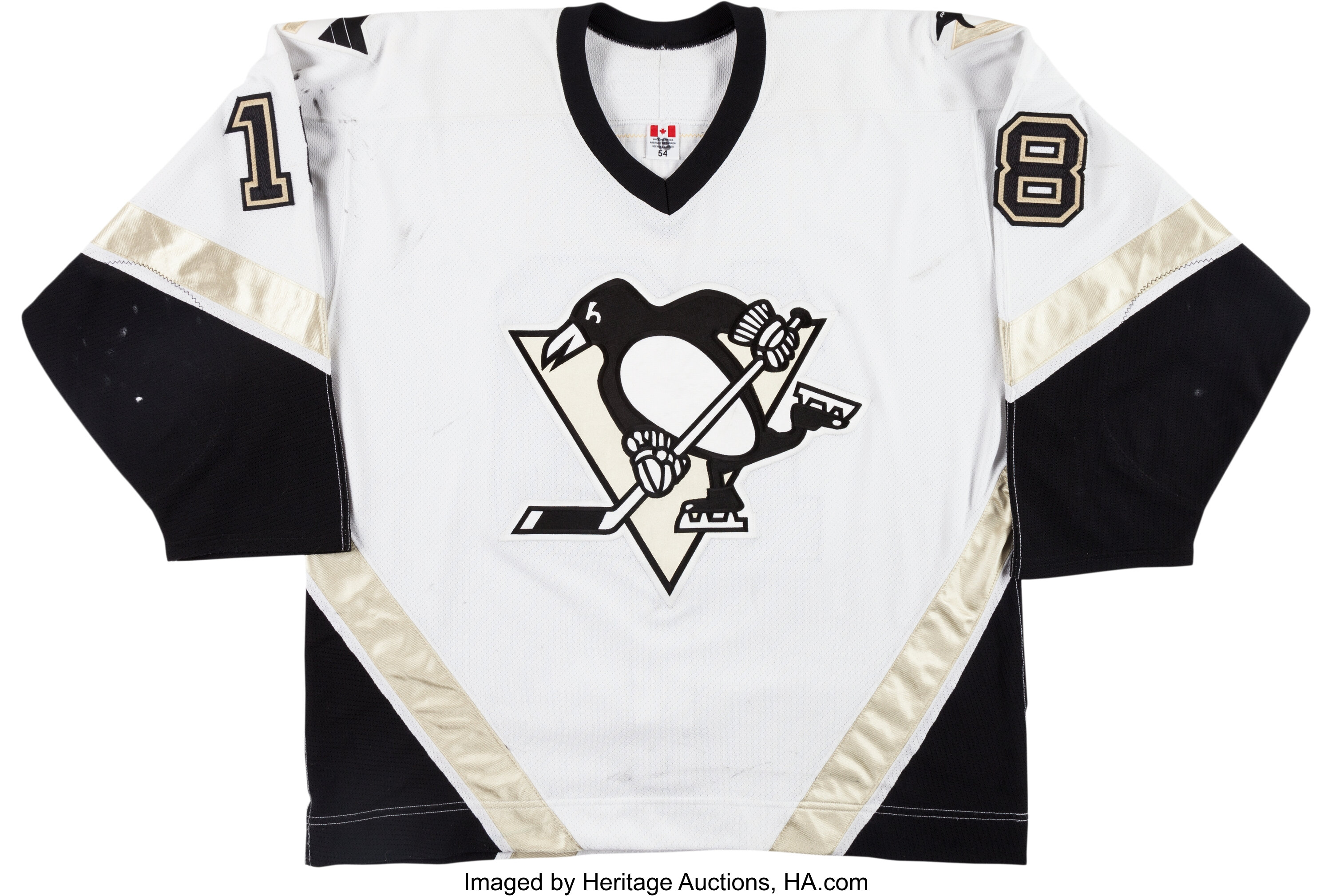 2005-06 Steve Webb Game Worn Pittsburgh Penguins Jersey.  Hockey, Lot  #83293