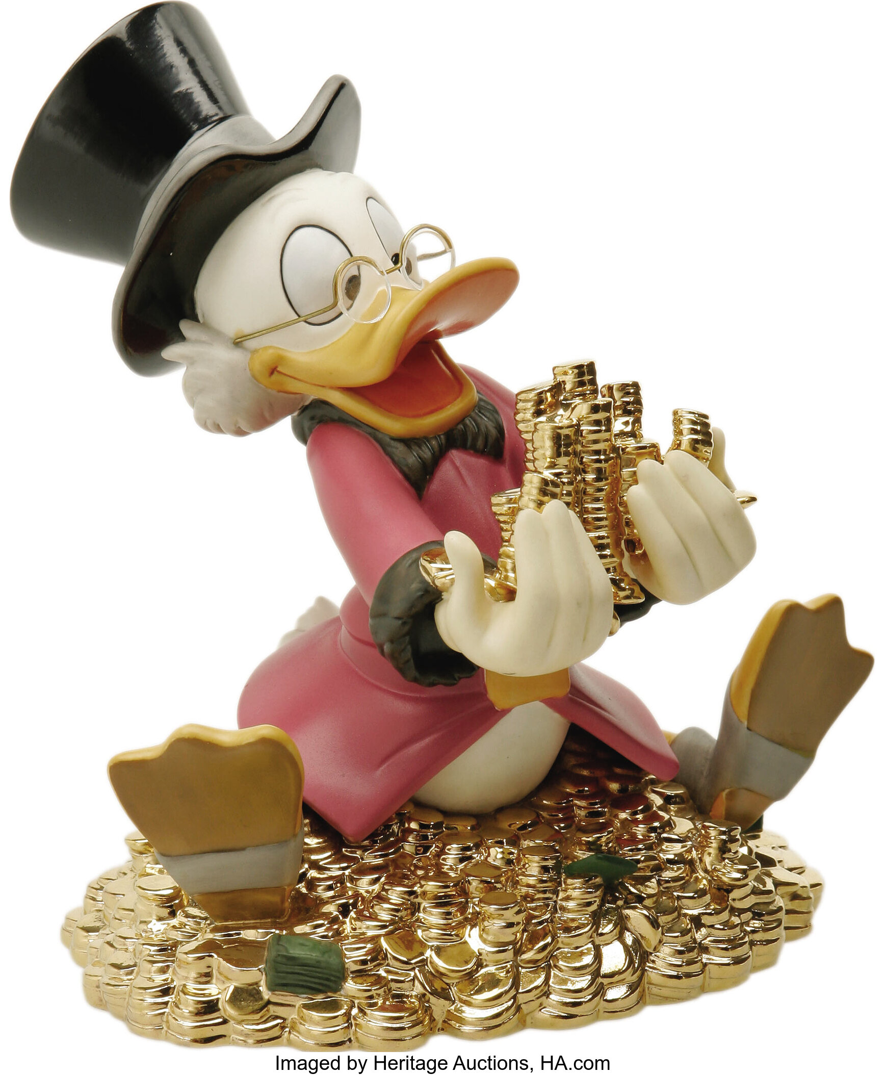 Uncle Scrooge, Time Is Money - Louis Vui, Sculpture by Luana Muntoni (Munlu. art)