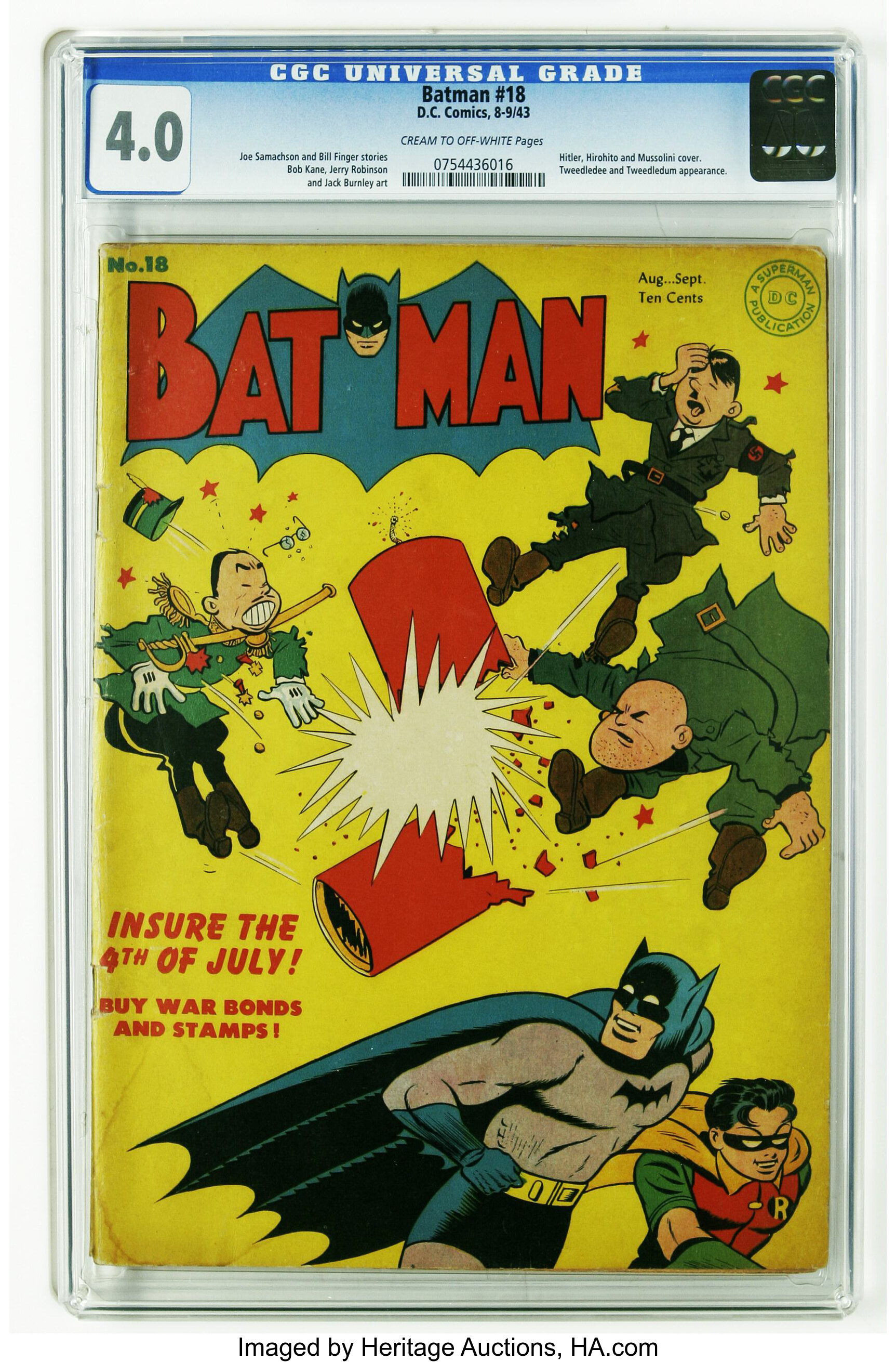 Batman #18 (DC, 1943) CGC VG  Cream to off-white pages. This | Lot #3359  | Heritage Auctions