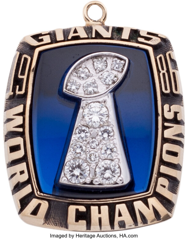 1986 New York Giants World Champions Super Bowl XXI Pendant. , Lot  #82408