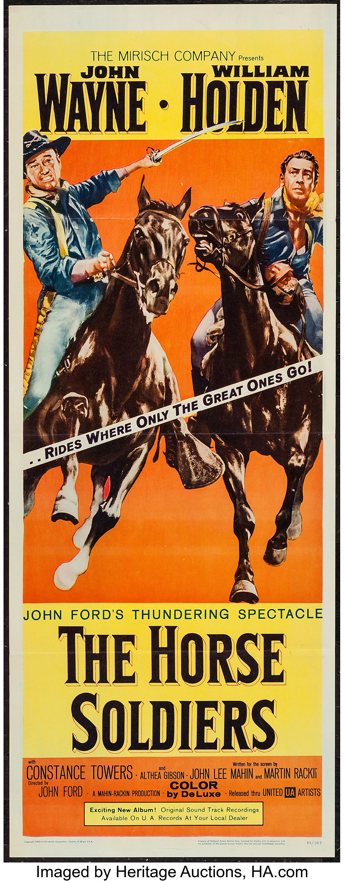 The Horse Soldiers (United Artists, 1959). Insert (14