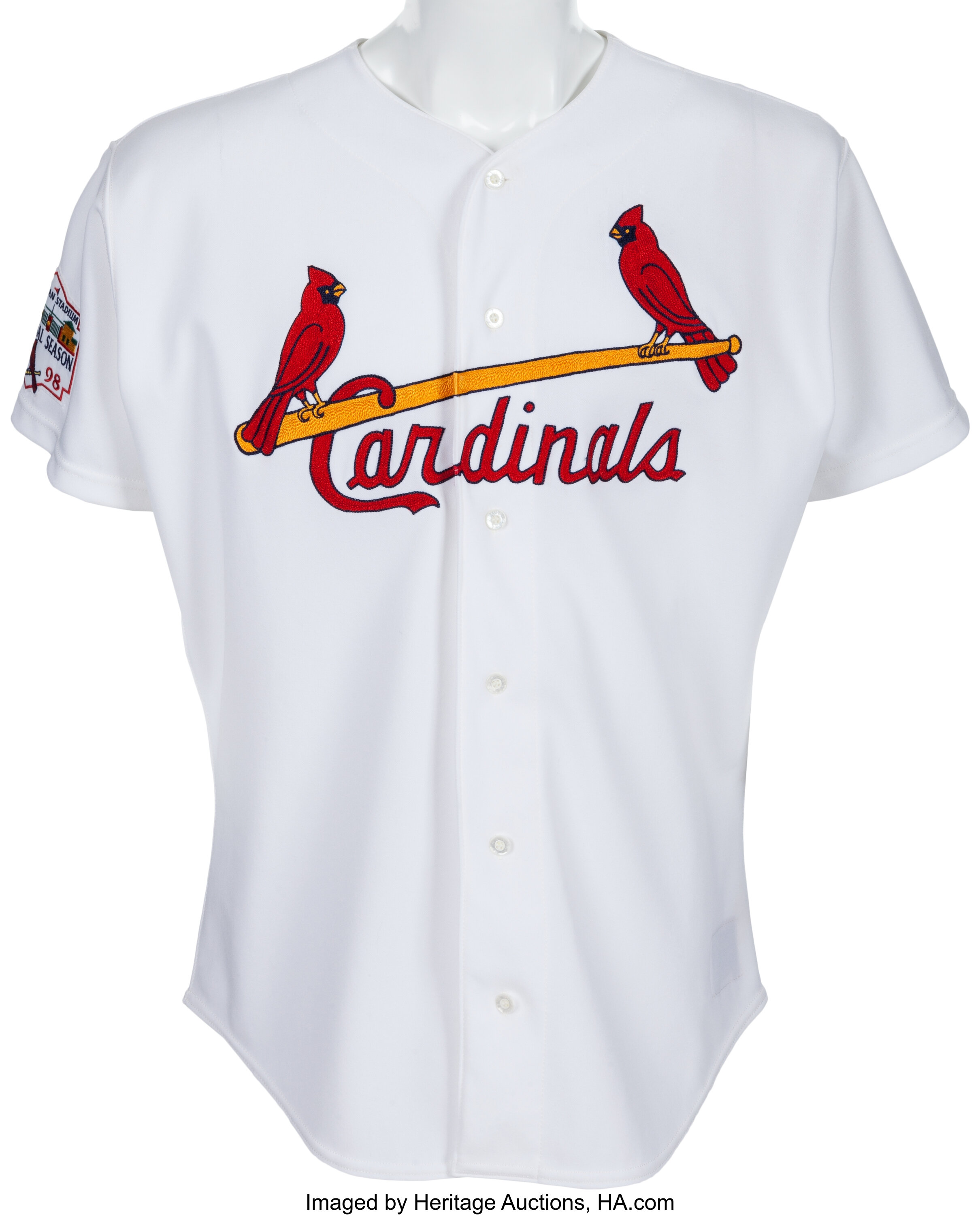 St. Louis Cardinals Red Schoendienst Cream 1946 Throwback Jersey