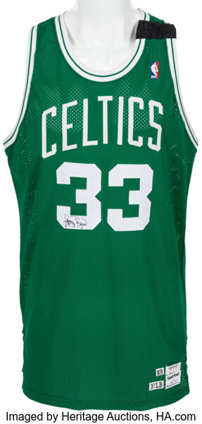 Lot Detail - 1989-90 LARRY BIRD BOSTON CELTICS GAME WORN HOME UNIFORM WITH  SPECIAL MEMORIAL BAND - MEARS A10