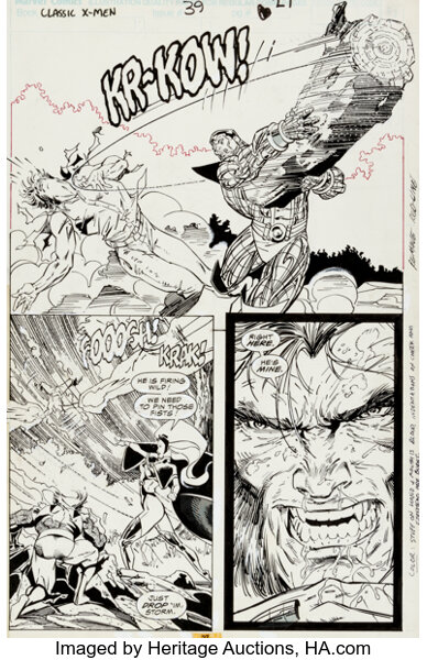 Jim Lee And Joe Rubinstein Classic X Men 39 Page 27 Original Art Lot 92268 Heritage Auctions